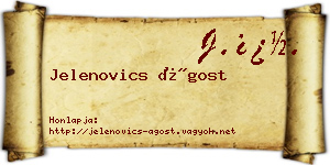 Jelenovics Ágost névjegykártya